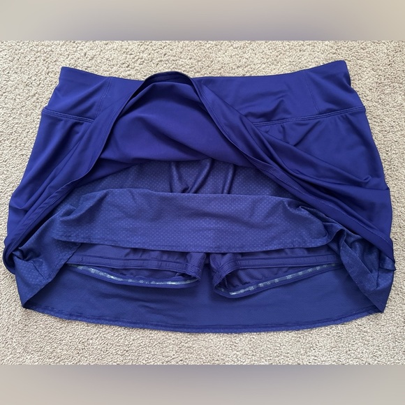 Athleta Split Time Layered Skort Skirt Size XL Women’s Royal Purple Activewear - Picture 5 of 9